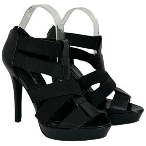 BCBGeneration Black Pumps Womens Size 7.5 Witchy Y2K High Heel Sandals Minimal‎